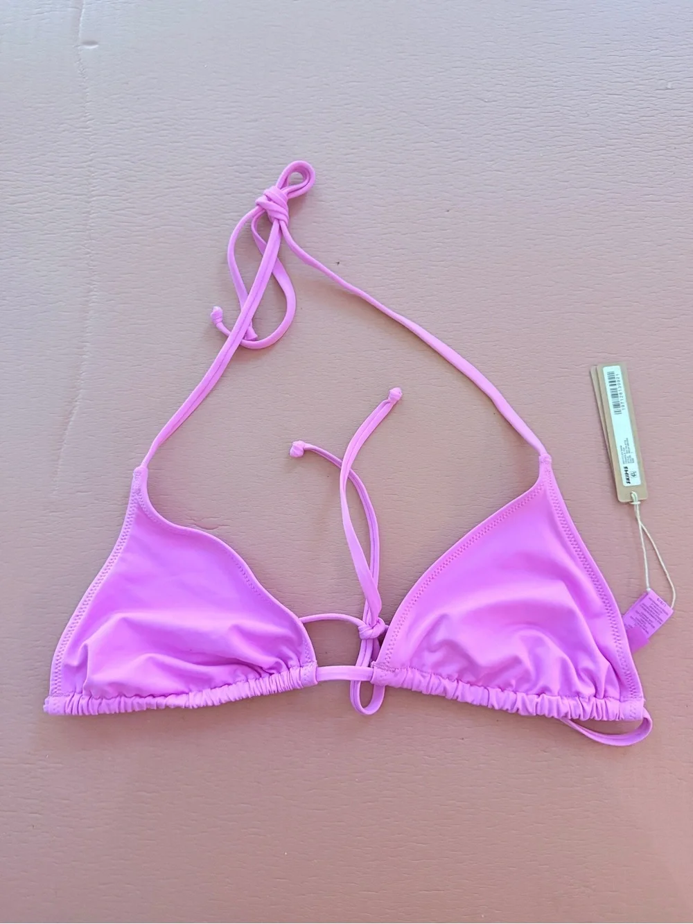 SKIMS Pink Triangle hot pink Bikini Top size large